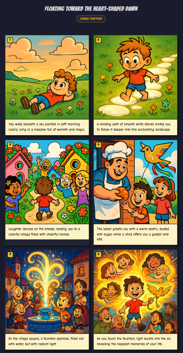 Comic-style dream picture book sample